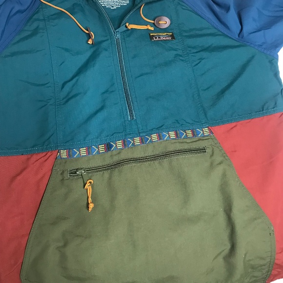 L.L.Bean Colorblock Mountain Classic Anorak Pullover Hoodie - Picture 6 of 12